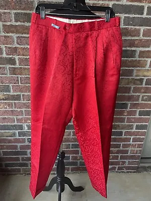 Men’s Unbranded Red Dress Pants - Fancy - Front Pleats - Christmas • $18