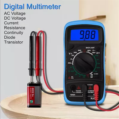 Digital Voltmeter Ammeter Ohmmeter Multimeter Volt AC DC Tester Meter XL830L • $7.45