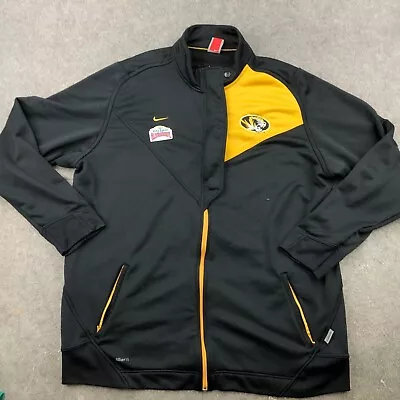 Missouri Tigers Jacket Mens 3XL Black Logo Alamo Bowl  Team Issued Nike VTG • $58.98