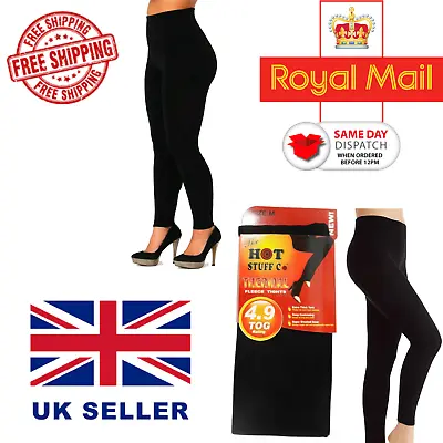 £4.99 • Buy Ladies Womens Winter Warming Fleece Lined Thick Thermal Footless Tights S-XXL