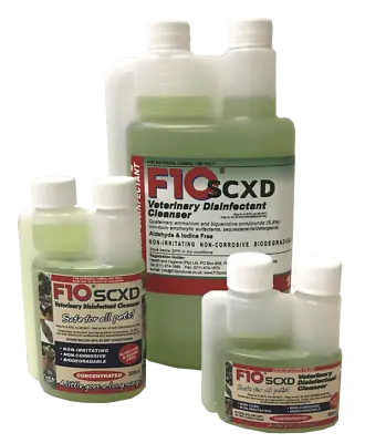 F10 SCXD Veterinary Disinfectant Cleanser Cleaner 100ml 200ml 1L 5L • £19.99