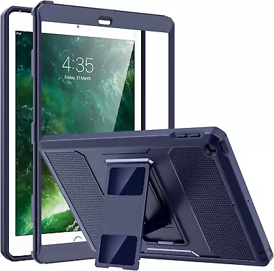 MoKo IPad 9.7 2018/2017 Case Heavy Duty Hybrid With Screen Protector Dark Blue • $24.49