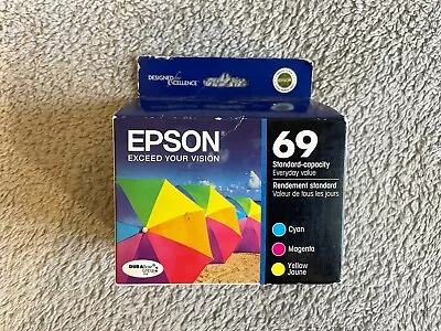 NEW Epson 69 Cyan Magenta Yellow Ink Set Genuine OEM Bulk Package Exp 06/2012 • $23