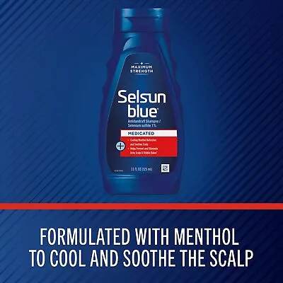 Selsun Blue Medicated Maximum Strength Dandruff Shampoo 11 Fl Oz • $10.39