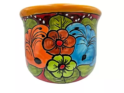 Talavera Planter Flower Pot Mexican Pottery Hand Painted Garden Home Decor 8.5  • $115