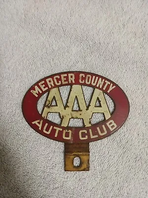 Mercer County AAA Auto Club License Plate Topper • $75