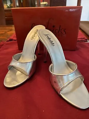 Fredricks Of Hollywood Silver Metallica High. Heel 4 Inches. 8M +Original Box • £43.43