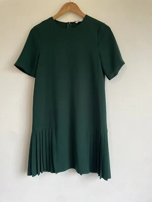 $35 • Buy Zara Size XS Green Shift Dress Short Sleeve