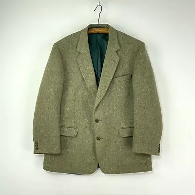 Derby Tweed Jacket Mens 48R Green Wool Keepers Country Hacking Shooting Hunting • $68.48