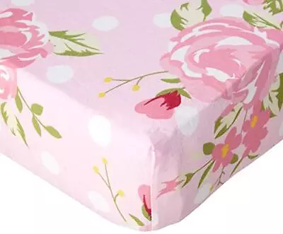 My Baby Sam Crib Sheet Rosebud Lane Pink 52x28x6 • $29.33