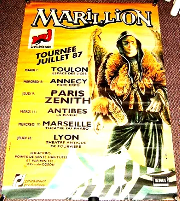 Marillion Stunning Rare X 6 Date French Tour Poster 'tournee Juillet' In 1987 • £125