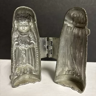 Antique Vintage Pewter Ice Cream Mold Bride Doll E & CO #1148 Hinged • $34.95