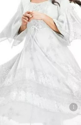 $140 • Buy Gypsy Holy Clothing Bella Wedding White  Corset  Maxi Dress M