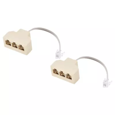 Phone Jack Splitter 6P4C Male To 3 Female Way Socket Adapter FREE SHIPPING • $13.99