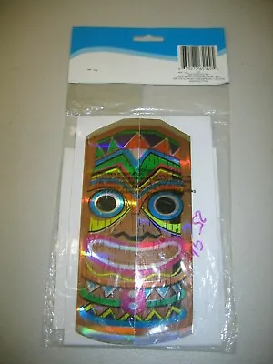 Hawaii Shirt Tiki Mask Sandals Holographic Hawaiian Theme Party Invitation Cards • $5.59