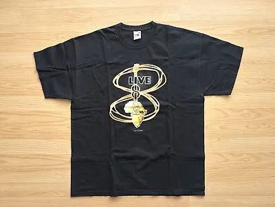 Vintage Live 8 Concert 2nd July 2005 Hyde Park London Men's Black T Shirt Sz XL • $55