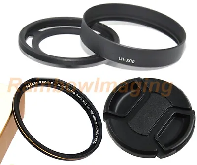 Lens Hood +Adapter +Cap +49mm Pro1-D MCUV Filter Fujifilm X10 X20 X30 As LHX10 • $10.03