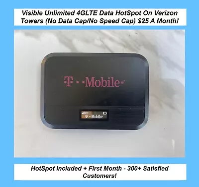 Visible Unlimited Mobile Hotspot - With Device - Only $25 A Month! • $60