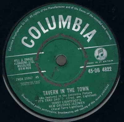 Terry Lightfoot's Jazzmen - Tavern In The Town (7 ) • £8.49