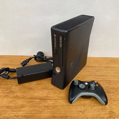 #4🔹🔹 Microsoft Xbox 360 S Slim Home Gaming Console W Controller & Power Supply • $79