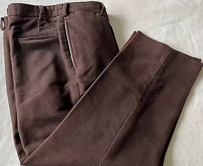 Bills Khakis Brown Flat Front Cotton Flannel Straight Leg Pants Men's 42  X 29 • $7.50