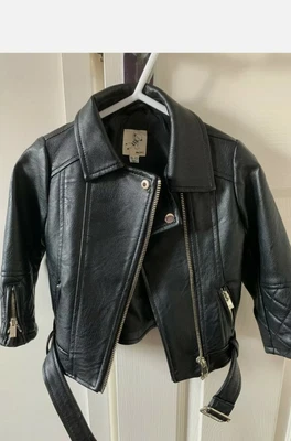 £16 • Buy River Island Mini Girls Faux Leather Jacket 9-12 Months