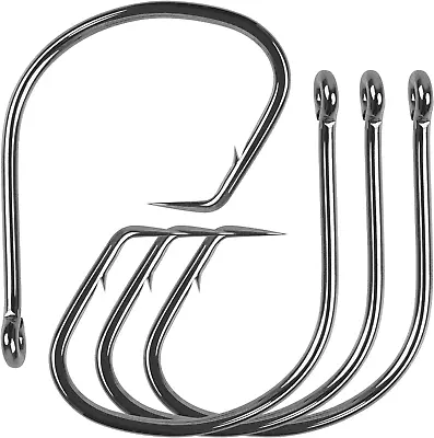 Circle Hooks Catfish Hooks 120Pcs Offset Circle Hooks High Carbon Steel Octopus • $13.81