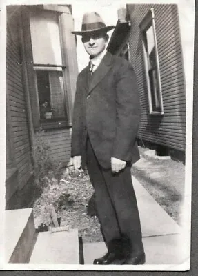 Vintage Photograph 1910-20's Men's Hat/suit/tie Fashion Muncie Indiana Old Photo • $6