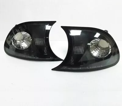 E-MARK Crystal Corner Lights BLACK For BMW E46 2001-2002 Coupe Convertible • $44.90