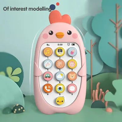 Electronic Baby Mobile Phone Toy Silicone For Children Holiday Gift (Pink) • £5.36