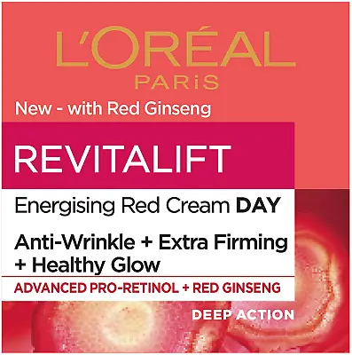 L'Oreal Paris Revitalift Energising Red Healthy Glow Day Cream 50 Ml • £10.12