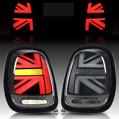 LED Tail Lights For 2014-22 Mini Cooper F55 F56 F57 Union Jack Smoked Rear Lamps • $189.99