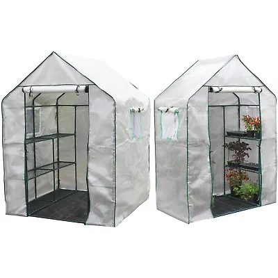 £44.99 • Buy Garden Grow Portable Greenhouse Steel Frame Walk-in 6 12 Shelf PE Grow House NEW