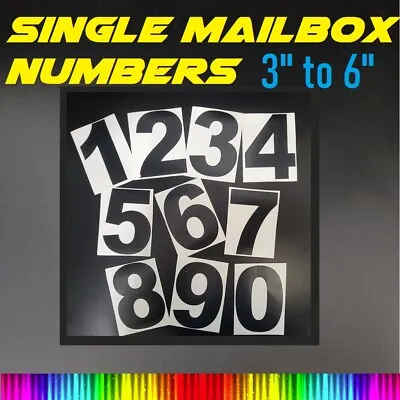 Single 3  To 6  Self Adhesive Vinyl Mailbox Numbers Doorlockers cars Bikes • $0.99