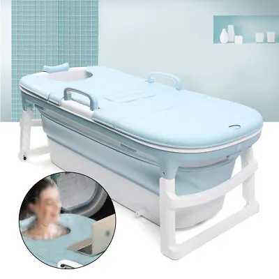 $180.50 • Buy Portable Adult Bathtub Water Tub Folding Spa Bath Bucket Barrel Soaking Sauna 