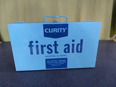 Vintage Curity Industrial 25 Wall Mount First Aid Kit Cabinet Wall Mountable • $15