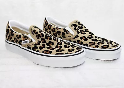 Classic Slip On Vans Animal Leopard Print & White Size 3 • £34.99