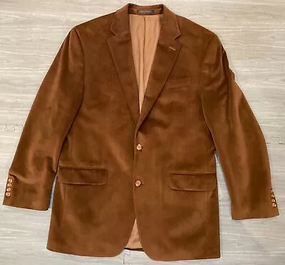 Lauren Ralph Lauren Polo Blazer Mens 42L Brown Faux Suede Sport Coat Jacket • $32.99