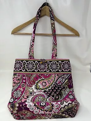 Vera Bradley Very Berry Paisley Get Carried Away Toggle Closure Tote • $24.99