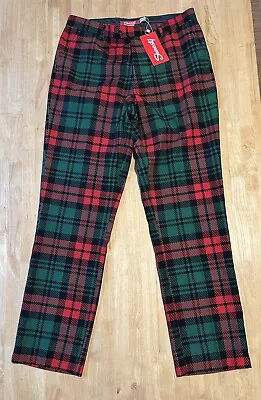Shinesty Men’s Red Black Green Christmas Plaid Golf Pants Size 33/33 New W Tag • $31.91