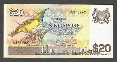 Singapore 20 Dollars N.D. (1979); EF; P-12 L-B113a; Sunbird; Concorde Jet • $35