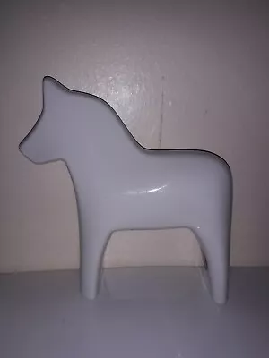 Ikea Limited Edition 75 Years Ceramic Dala Horse - White • £35