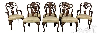 L58717EC: Set Of 8 THEODORE ALEXANDER Georgian Mahogany Dining Room Chairs • $6895