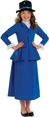 Girls Victorian Magic Nanny Costume Kids Mary Poppins Dress Halloween S - XL • $29.95