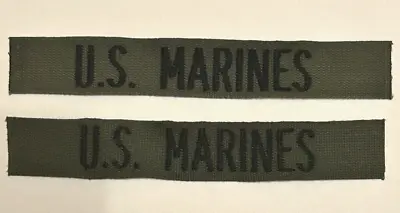 2 X USMC Name Tape Strip USGI Embroidered Nametape USGI Marines Marine Corps • $8.99