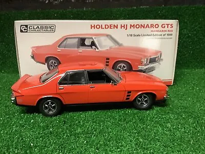 1 18 Classic Carlectables 1976 Holden HJ GTS Monaro Mandarin Red Only 1000 Made • $249.99