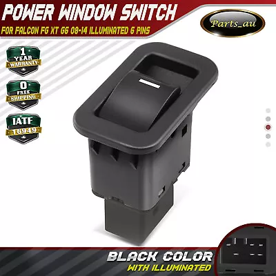 $13.99 • Buy Single Power Window Switch For Ford Territory SX SY Falcon FG Illuminated Black