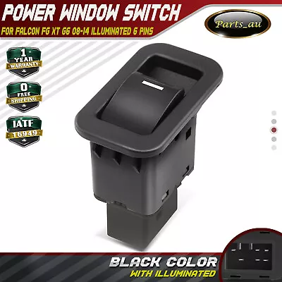 Single Power Window Switch For Ford Territory SX SY Falcon FG Illuminated Black • $13.99