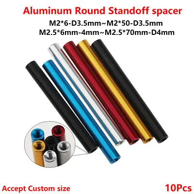 M2 M2.5 Aluminum Spacer Rods Stud Aluminum Round Standoff Spacer Spacing Screw • £4.43