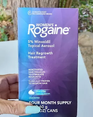 ROGAINE Women's 5% Minoxidil Topical Aerosol Hair Regrowth Treatment Foam -... • $32